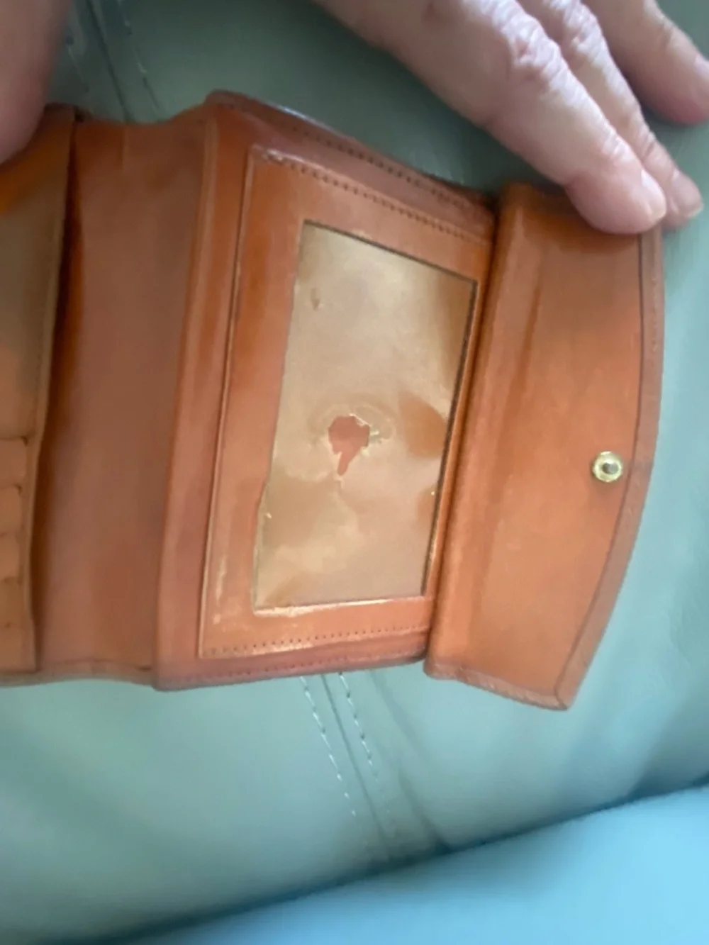 Vintage Dooney & Bourke Pebbled Leather Wallet in Cognac - Picture 4 of 5